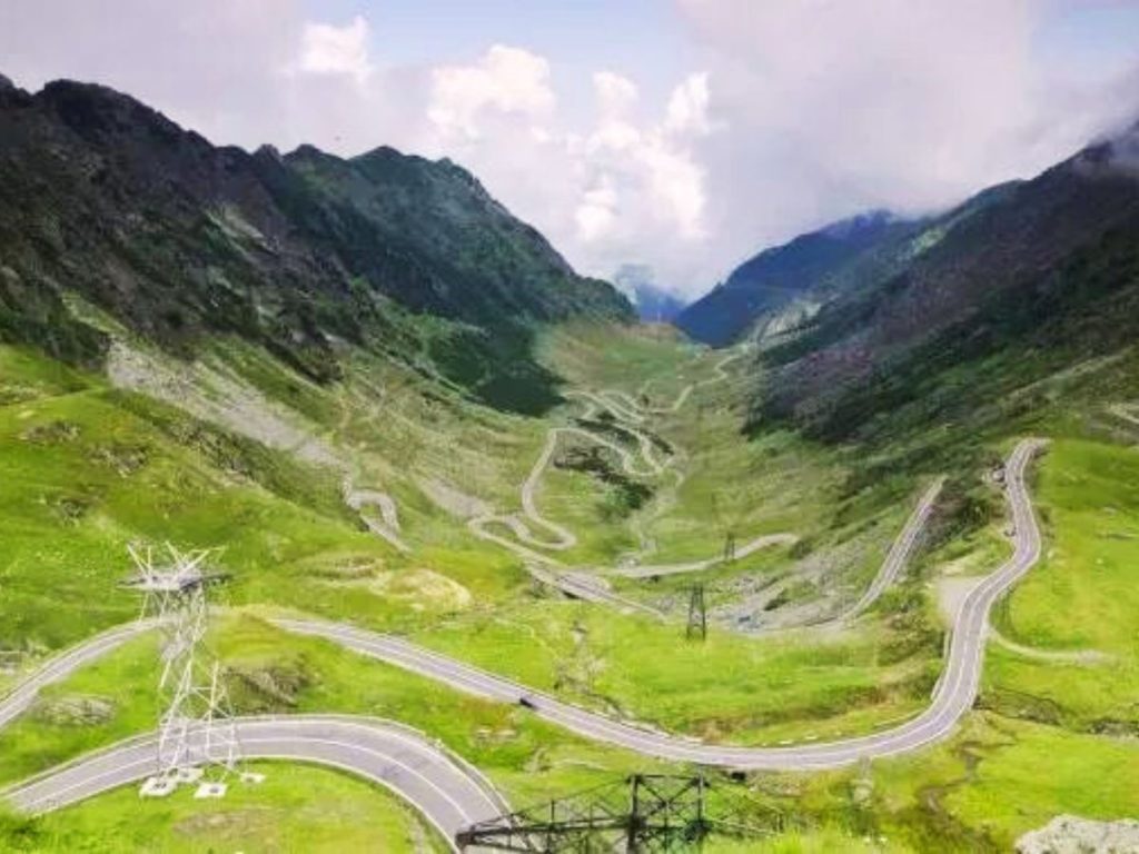 Transfagarasan the mountain road crossing the southern section of the Carpathian Mountains of Romania