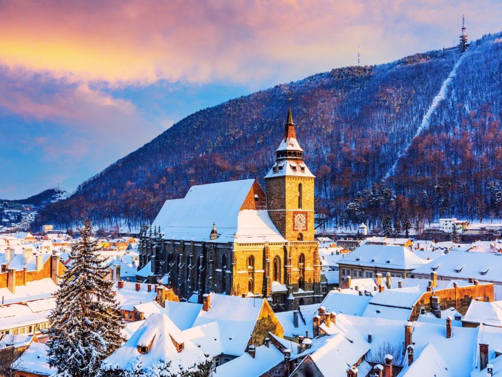 Romanian Town in winter